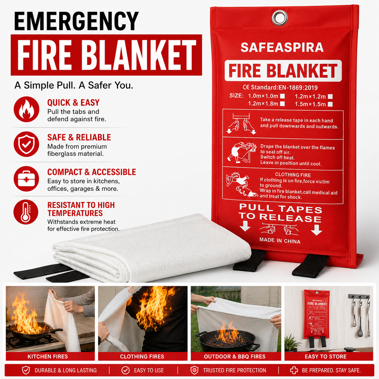 SafeAspira™ Emergency Fire Blanket