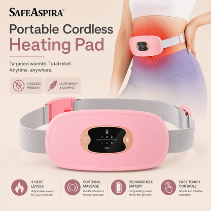SafeAspira™ Portable Cordless Heating Pad
