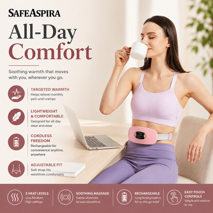 SafeAspira™ Portable Cordless Heating Pad