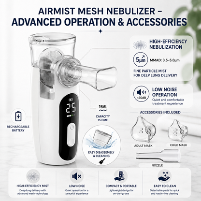 SafeAspira™ Portable Steam Inhaler & Mist Diffuser
