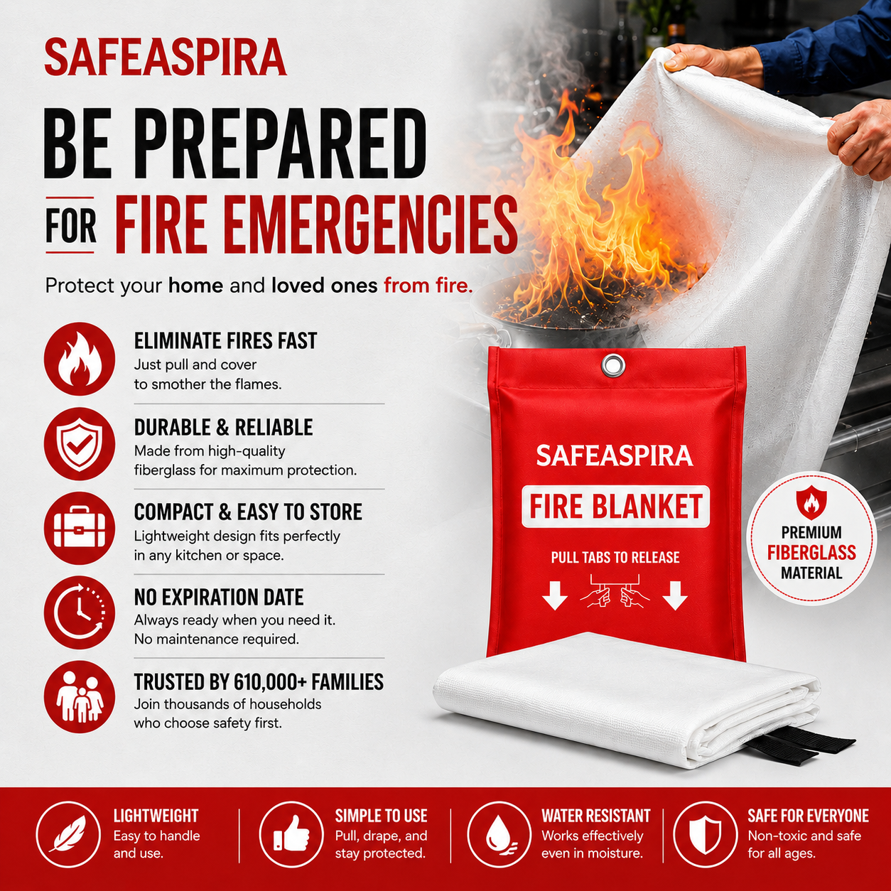 SafeAspira™ Emergency Fire Blanket